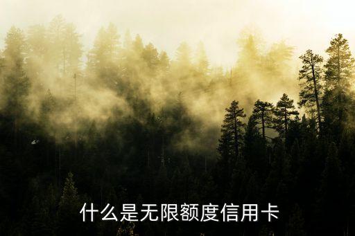 什么是无限额度信用卡