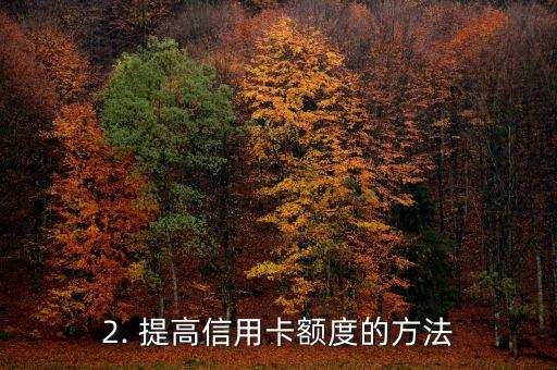 2. 提高信用卡额度的方法