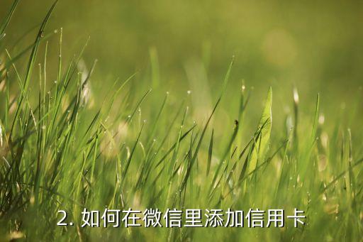 微信里添加信用卡，微信信用卡添加，快速完成！