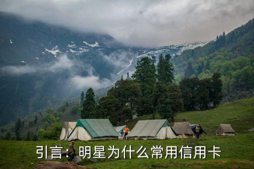 引言:明星为什么常用信用卡