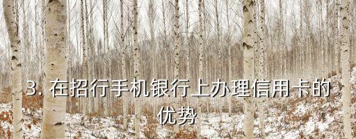 招商银行手机银行办理信用卡吗，招行手机银行可办理信用卡吗