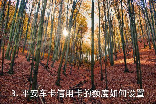 平安车卡信用卡额度，平安车卡信用卡提高额度