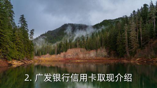 广发银行信用卡可以取现吗，广发银行信用卡是否支持取现？