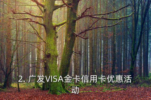 广发信用卡visa金卡，广发VISA金卡信用卡优惠活动