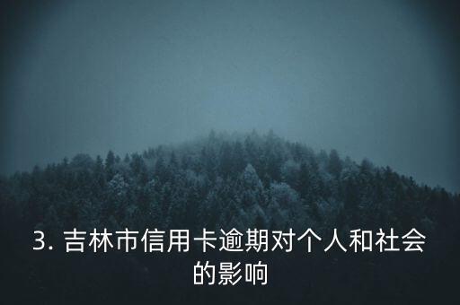 吉林市信用卡逾期，吉林市信用卡逾期情况调查