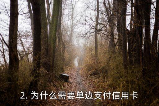 单边信用卡，单边支付信用卡的新选择