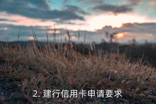 建行信用卡评审标准，建行信用卡申请要求及审批标准