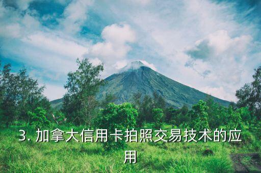 加拿大信用卡照片，加拿大信用卡拍照交易 更加便利快捷