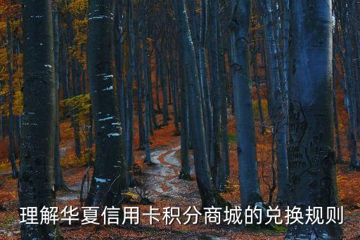 理解华夏信用卡积分商城的兑换规则