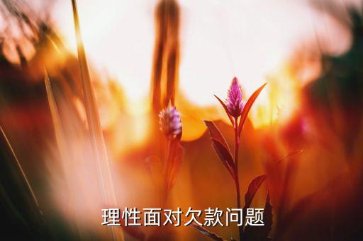 理性面对欠款问题