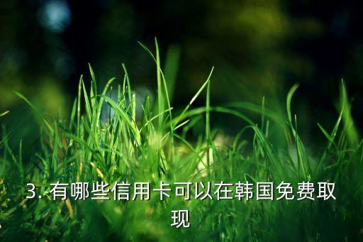 去韩国用什么信用卡，使用何种信用卡可在韩国消费？