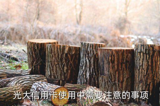 光大信用卡使用中需要注意的事项