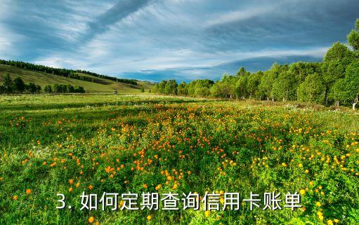 信用卡定期查询账单，信用卡账单定期查询