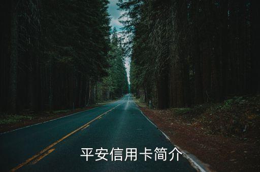 平安信用卡简介