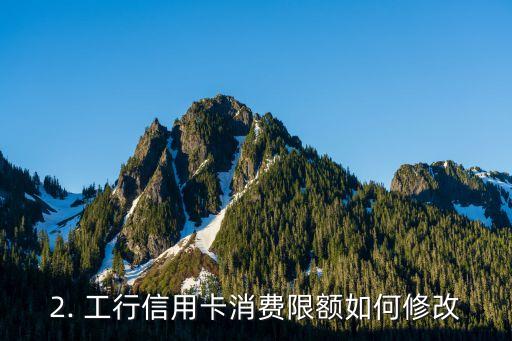 工行信用卡消费额度，工行信用卡消费限额修改