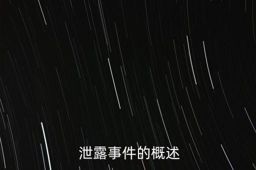 泄露事件的概述