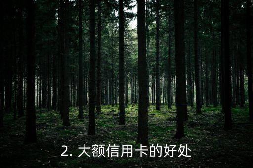 大额信用卡有啥用，大额信用卡能带来哪些好处？