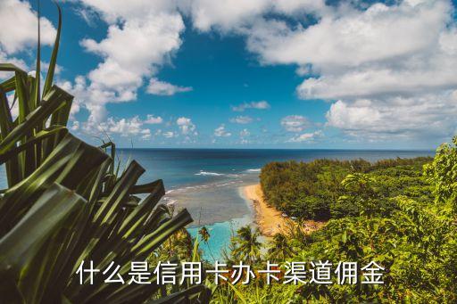 什么是信用卡办卡渠道佣金