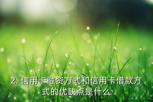 信用卡融资方式，信用卡借款方式改写标题