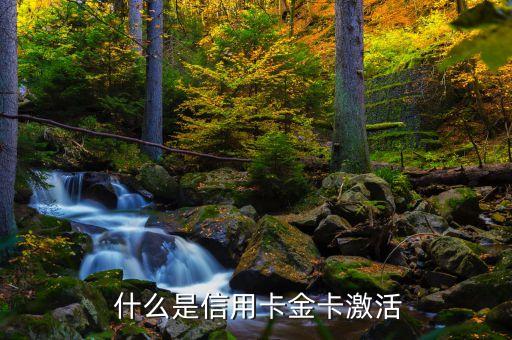 什么是信用卡金卡激活