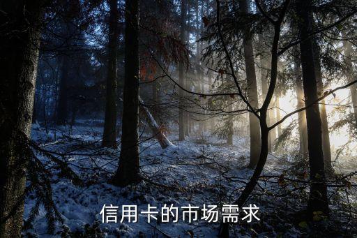 信用卡的市场需求