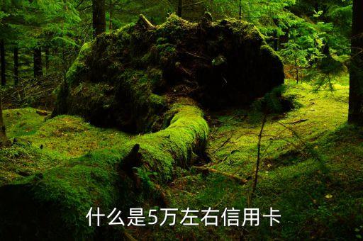 什么是5万左右信用卡