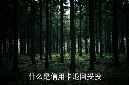 什么是信用卡退回妥投