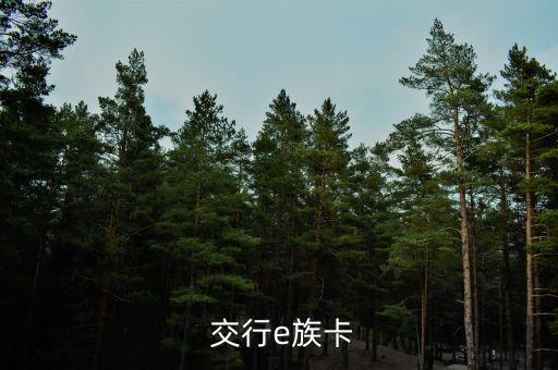交行e族卡