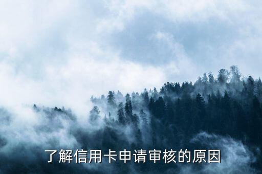 了解信用卡申请审核的原因