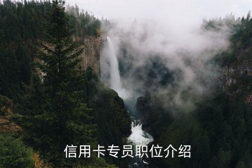 信用卡专员职位介绍