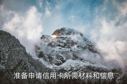 准备申请信用卡所需材料和信息