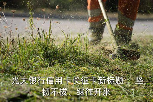 光大银行信用卡长征卡新标题: 坚韧不拔、继往开来