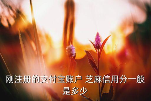刚注册的支付宝账户 芝麻信用分一般是多少