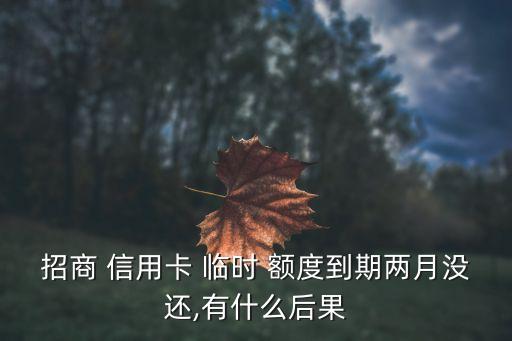欠信用卡临时额度逾期,信用卡临时额度逾期一个月影响大吗