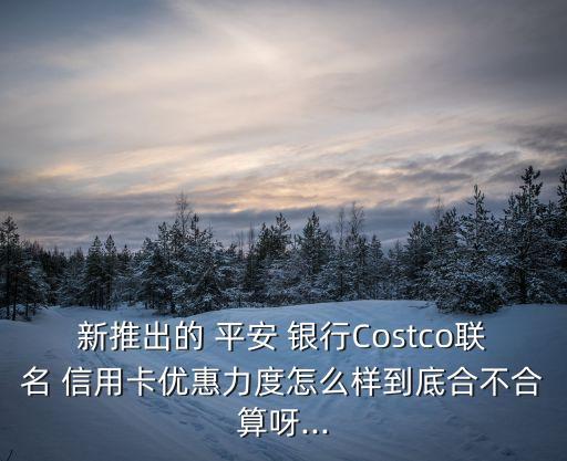 新推出的 平安 银行Costco联名 信用卡优惠力度怎么样到底合不合算呀...