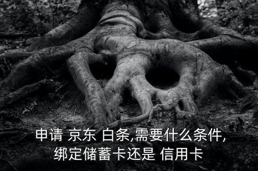 申请 京东 白条,需要什么条件,绑定储蓄卡还是 信用卡
