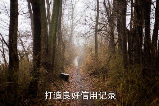 打造良好信用记录