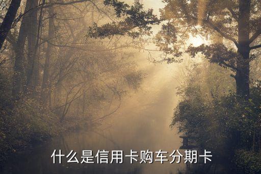 什么是信用卡购车分期卡
