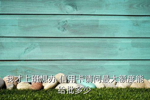我才上班想办 信用卡请问最大额度能给批多少