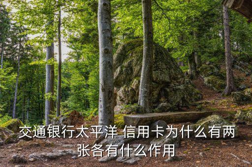  交通银行太平洋 信用卡为什么有两张各有什么作用