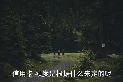  信用卡 额度是根据什么来定的呢