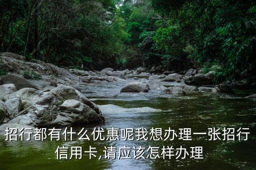 招行都有什么优惠呢我想办理一张招行 信用卡,请应该怎样办理