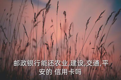  邮政银行能还农业,建设,交通,平安的 信用卡吗