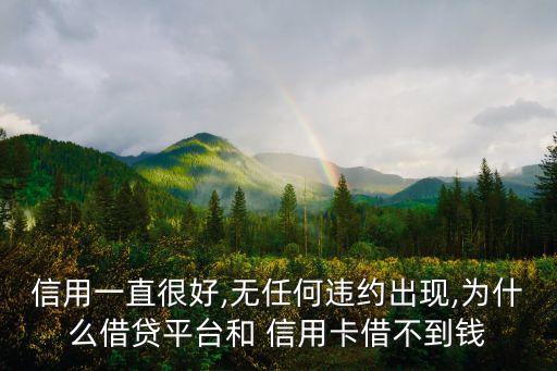 信用一直很好,无任何违约出现,为什么借贷平台和 信用卡借不到钱