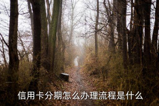  信用卡分期怎么办理流程是什么