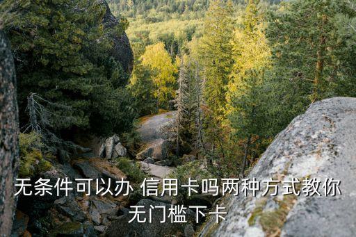 无条件可以办 信用卡吗两种方式教你无门槛下卡