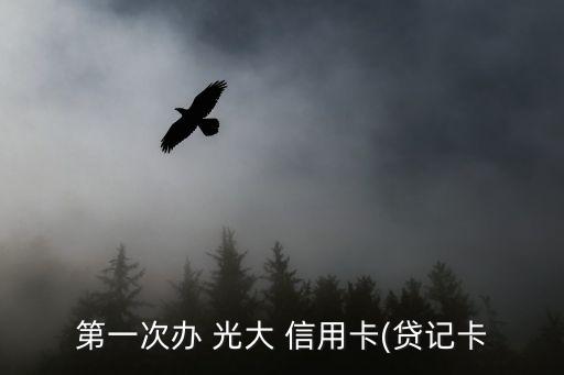 第一次办 光大 信用卡(贷记卡