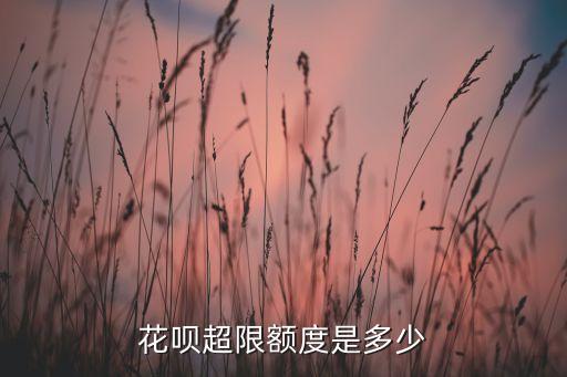 花呗超限额度是多少