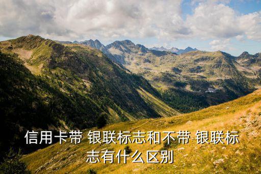  信用卡带 银联标志和不带 银联标志有什么区别
