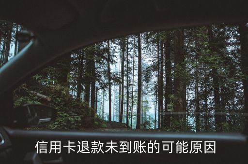 信用卡退款未到账的可能原因